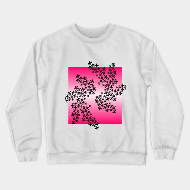 Fleur de Lis fractal (red) Crewneck Sweatshirt by Crayle